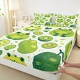 thumbnail image 3 of Castle Fairy Kids Children Kawaii Frog Full Size Sheets 4-Piece,Green Fruit Kiwi Breathable Bed Sheets,Cute Animal Lightweight Sheet Sets,Breathable Home Decor, 3 of 7