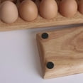 thumbnail image 3 of Caja de almacenamiento de madera a prueba de golpes para huevos de madera maciza creativa de doble fila Caja de almacenamiento de madera a prueba de golpes para huevos de madera de acacia, 3 of 5