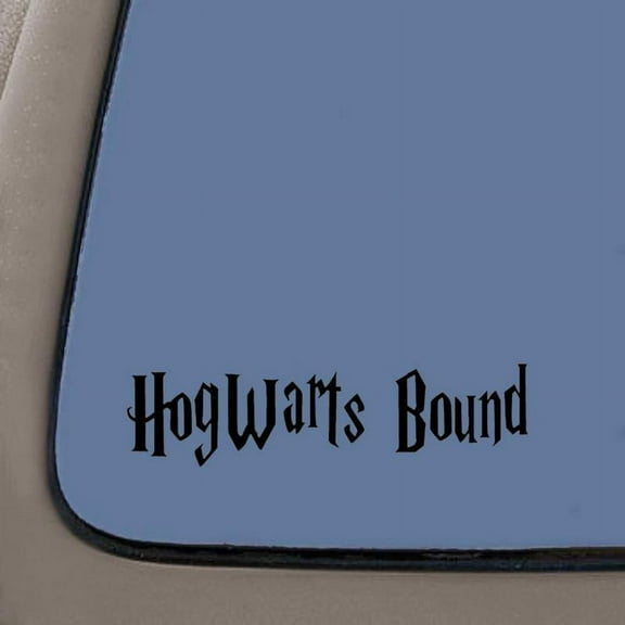 Hogwarts Bound Decal | 8.5-Inches | Black Vinyl Decal | Car Truck Van SUV Laptop Macbook Wall Decals