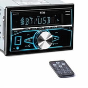 BOSS Audio Systems 820BRGB Car Stereo - Double Din, Bluetooth, No CD DVD Player, AM/FM Radio Receiver, Multi Color Illumination, Wireless Remote Control, Aux In, USB