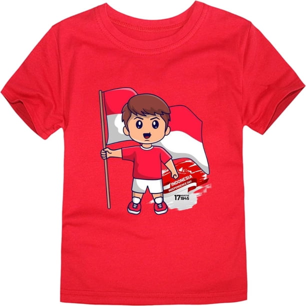 Camisetas Pvj para niños y niñas, el día de la independencia de la república de indonesia