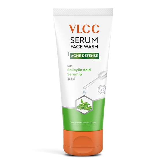 VLCC Acne Serum Face Wash, Face Cleanser, Tulsi, 3.38 oz
