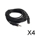 thumbnail image 1 of Paquete de 4 conectores de 3,5 mm macho a hembra Baoblaze extensión auxiliar de audio estéreo, 1 of 2