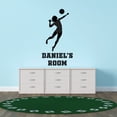 thumbnail image 3 of Sports Personalized Wall Decals for Girls Bedroom - Girl Volleyball Player Kicking Volleyball Player DIY & Creativity Custom Name Wall Sticker - Size: 5 In x 10 In, 3 of 4