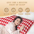 thumbnail image 3 of KLL Red Checkboard Pattern Long Body Pillow Cover,20x60 Body Pillow Cases,Soft Brushed Microfiber Invisible Zipper Design-Pillow core not included, 3 of 7
