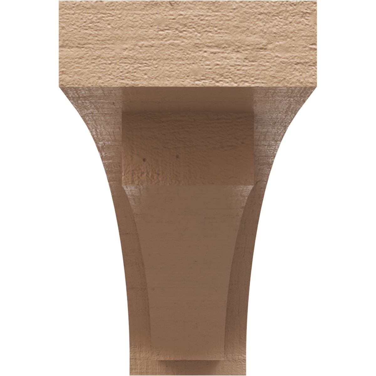 5"W x 30"D x 10"H Thin Rivera Rough Cedar Woodgrain TimberThane Corbel, Primed Tan