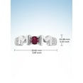 thumbnail image 5 of JewelersClub Ruby Ring Birthstone Jewelry – 0.33 Carat Ruby 0.925 Sterling Silver Ring Jewelry with White Diamond Accent – Gemstone Rings with Hypoallergenic 0.925 Sterling Silver Band, 5 of 7