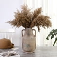 thumbnail image 3 of Ceramic Flower Vase with Handles, Large Decorative Terracotta Vase, Farmhouse Vases for Home Decor, Rustic Vintage Vases for Living Room, Kitchen, Bedroom, Office, Coffee Table, 28CM (Brown), 3 of 7