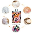 thumbnail image 6 of Yayeee 2 Pack Qtip Holder Bathroom Cotton Swab Canister with Lid Clear Dispenser Set, Swirling Circles, 6 of 6