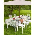 thumbnail image 3 of Sage Green Pumpkins Fall Outdoor Tablecloth - 60x102 Inch Rectangle Dining Table Cover, Thanksgiving Botanical Rustic Waterproof Outdoor Table Cloth with Umbrella Hole & Zipper for Patio, 3 of 5