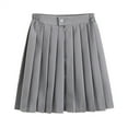 thumbnail image 5 of Long Pleated Skirts For Women Fashion School Uniform Solid Academic Style Skirt, 5 of 6