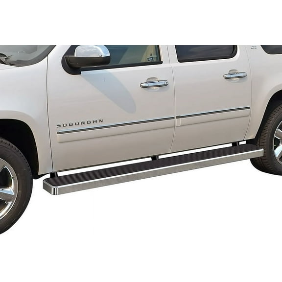 2000-2019 Chevy Suburban 1500 (Excl. Z71 with cladding) 2000-2019 GMC Yukon XL 1500 (Excl. Z71/Denali with cladding) Hairline Finish 6 Inch Door to Door Side Bar Side Step Running Board