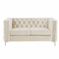 thumbnail image 2 of Morden Fort Modern living room furniture Loveseat with Deep Dutch Velvet Beige, 2 of 7