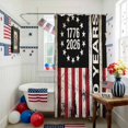 thumbnail image 3 of Independence Day Shower Curtain, 72" x 72", 250 Years American Flag Red Stripe 4th of July Waterproof Bathroom Curtain Washable Shower Curtain Set with 12 Hooks, 3 of 9