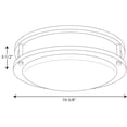 thumbnail image 3 of Progress Lighting, Acrylic Round, 1-Light Flush Mount, Urban Bronze, White Acrylic Shade, 3 of 3