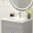 thumbnail image 6 of OLD CAPTAIN Bathroom Vanity with Ceramic Sink, Wooden Double Door Bathroom Storage Vanity with 24 Inch, Grey, 6 of 6