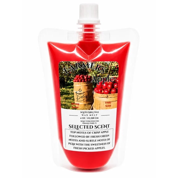 Farmers Apple Squeezable Wax Melts Long Lasting Far Throw Scent (4Oz)