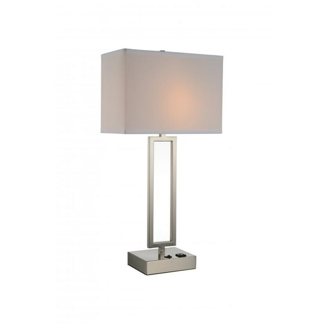 CWI Lighting Lampe de Table 1 Lumière avec Finition Nickel Satiné