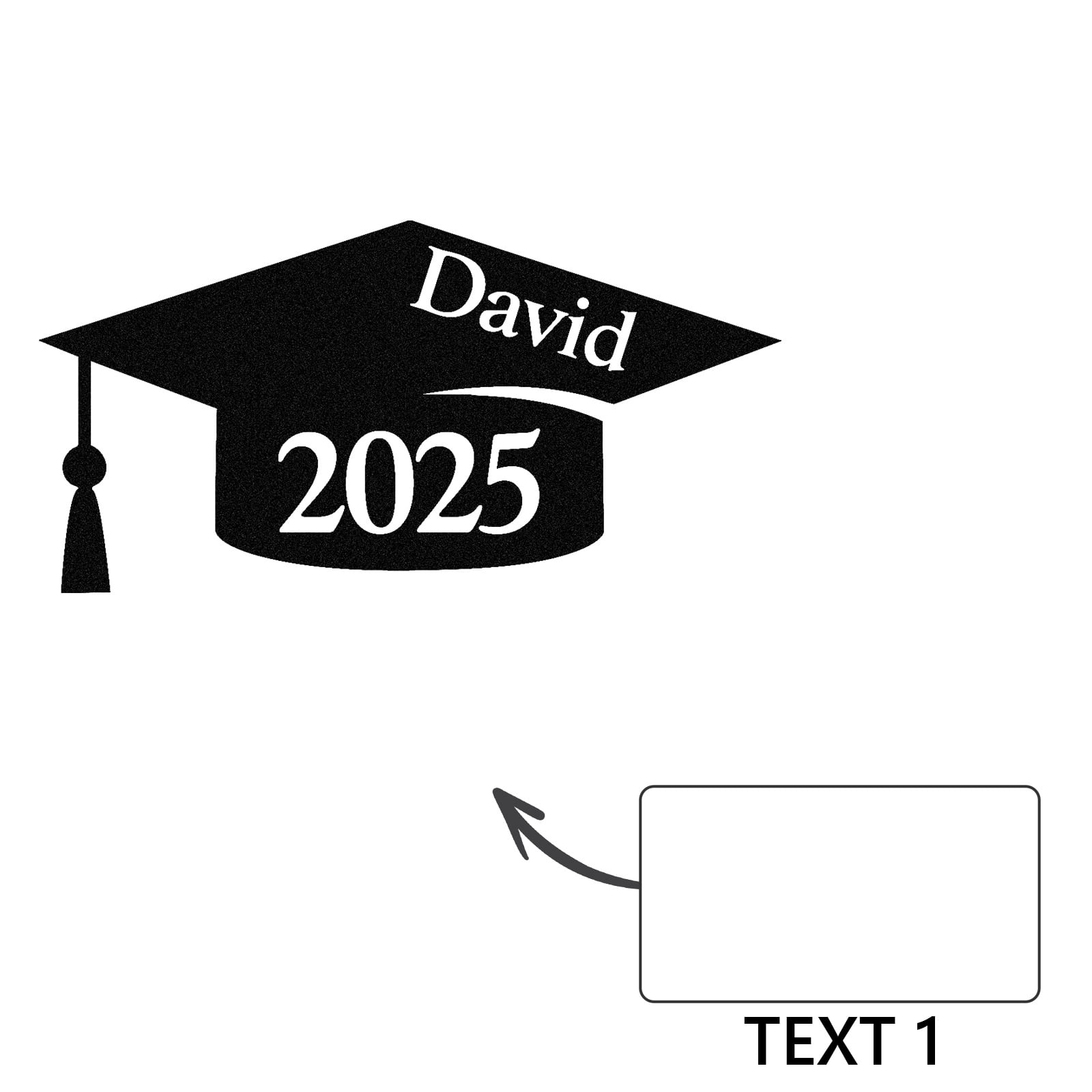 AOLOA Personalized Name Graduation Gifts, Graduation Cap Design Metal Signs Customized, Class of 2025 Decorations, Custom Metal Name Sign Wall Art for Home Room Decor Grad Congrats Party Gift Color04