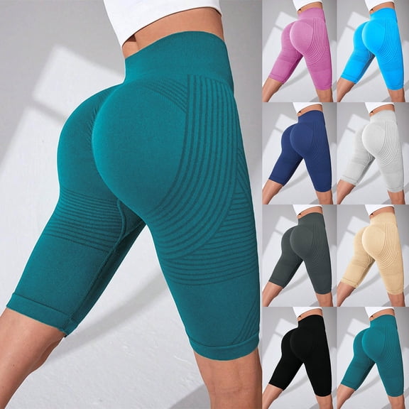 Women's Textured Compression Workout Shorts High Waist Comfort Fit for Training and Yoga