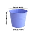 thumbnail image 3 of Colorful Metal Flower Pots, 5.12 Inch Small Iron Buckets for Succulents, Rustproof Decorative Containers for Balcony Deck Railing, Party Favors Organizing, 3 of 5