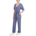thumbnail image 4 of Bcbgeneration Combinaison à Taille Nouée Côtelée pour Femmes, (Bleu,G, 4 of 9
