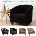 thumbnail image 5 of CJC 2-Piece Club Chair Covers, Stretch Tub Chair Slipcover, Armchair Furniture Protector for Living Room Bar Counter Hotel(1 Pcs), 5 of 9
