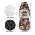 thumbnail image 7 of Jeiento Cute Paw Car Seat Covers Breathable Front Seat Covers Easy Installation Stretch Polyester Fabric Cover Protection Boho Floral Interior Auto Accessories Universal Fit Most Cars SUV, 7 of 7