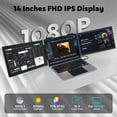 thumbnail image 2 of Extensor de pantalla para laptop HONGO de 14" con doble monitor portátil, 2 of 8