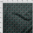 thumbnail image 3 of oneOone Silk Tabby Teal Green Fabric Text Craft Projects Decor Fabric Printed By The Yard 42 Inch Wide, 3 of 5