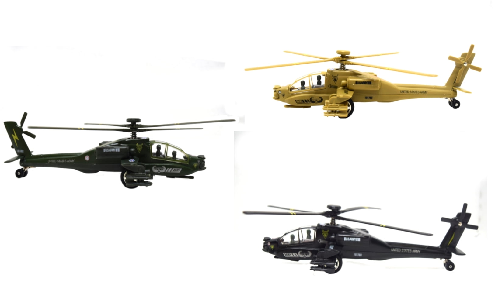 diecast apache helicopter