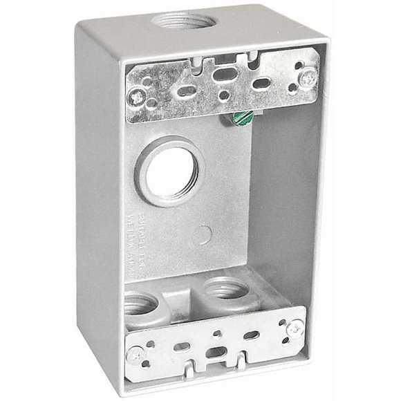 Caja estanca para toma eléctrica Sealproof de 1 módulo, 4 orificios