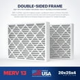 thumbnail image 2 of BNX TruFilter 20x25x4 (19.5’’ x 24.5’’ x 3.63‘’ Slim Fit) MERV 13 Air Filter (2-Pack) - MADE IN USA - Air Conditioner HVAC AC Furnace Filters Health, Allergies, Mold, Bacteria, Smoke, MPR 1900 FPR 10, 2 of 5