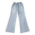 thumbnail image 3 of Otqutp Teen Girls Flare Denim Pants Baggy Wide Leg Elastic Waist Jeans Kids Cute Trendy Casual Denim Bell Bottom School Jean Bootcut, 3 of 5
