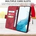 thumbnail image 2 of Allytech for Samsung Galaxy S22 5G Phone Case, Premium PU Leather Card Holder RFID Blocking Shockproof Kickstand Flip Magnetic Closure Slim Wallet Protective Case Cover for Samsung S22 Phone, Red, 2 of 10