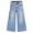 Light Blue-2486, variant on KIDSCOOL SPACE Girls Slim Fit Jeans,6T-14T Flash Chain Wide Leg Denim Pants Wide Leg Denim Pants,White,11-12 Years