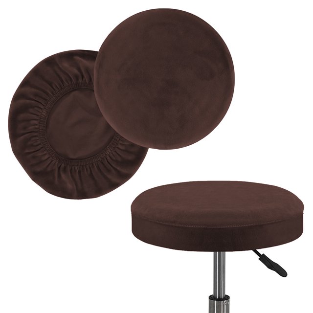 Baohd 2X Stool Cover Bar Supplies Dustproof Chair Covers Fine Workmanship Handily Install Multipurpose Washable Multicolored Brown L