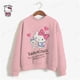thumbnail image 3 of Sudadera con capucha de HELLO KITTY para mujer, nueva sudadera con capucha de anime Kpop, moda coreana, fina y elegante, sudaderas con capucha de dibujos animados rosas Kawaii para mujer, tallas S a 3, 3 of 5