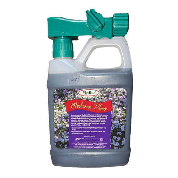 Medina Plus Liquid Fertilizer - 32 fl oz RTS Hose-End Sprayer Bottle by Medina