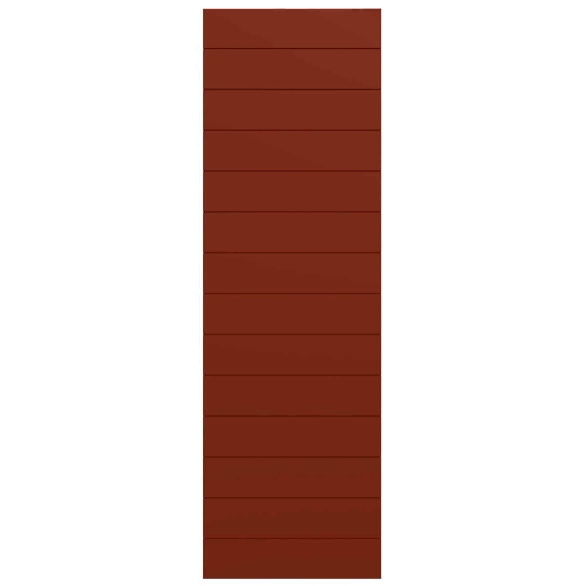 Ekena Millwork 18"W x 61"H True Fit PVC Horizontal Slat Modern Style Fixed Mount Shutters, Pepper Red (Per Pair - Hardware Not Included)