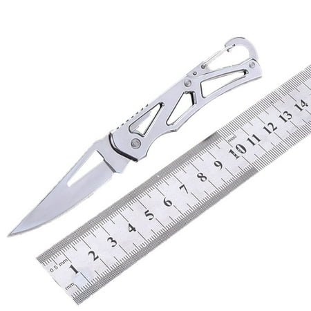 New Stainless Steel Mini Folding Key Knife Outdoor Camping Tool Self Defense Tool Portable (Best Mini Folding Knife)