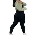 thumbnail image 3 of Combinaisons d'Entraînement pour Femmes Bodycon Sans Manches Col en U Couleur Unie Sport Yoga Extensible, 3 of 4