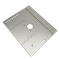 thumbnail image 4 of Router Table Insert Plate Miter Gauge for Woodworking Benches Table Saw Multifunctional Trimmer Engraving Machine-Silver,1 x flip-chip 1 x backer 1 x pusher,Silver, 4 of 8