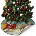 thumbnail image 5 of Coolnut Christmas Pink Snowmen Cute Christmas Tree Mats Waterproof Tree Skirt, Snowman Cartoon Xmas Tree Stand Tray Mat Floor Protector Pad for Holiday Party Decoration, 28.3", 5 of 6