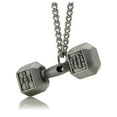 thumbnail image 2 of Men's Antique Finish JUMBO Dumbbell Necklace-Phil 4:13 by Shields of Strength, 2 of 4