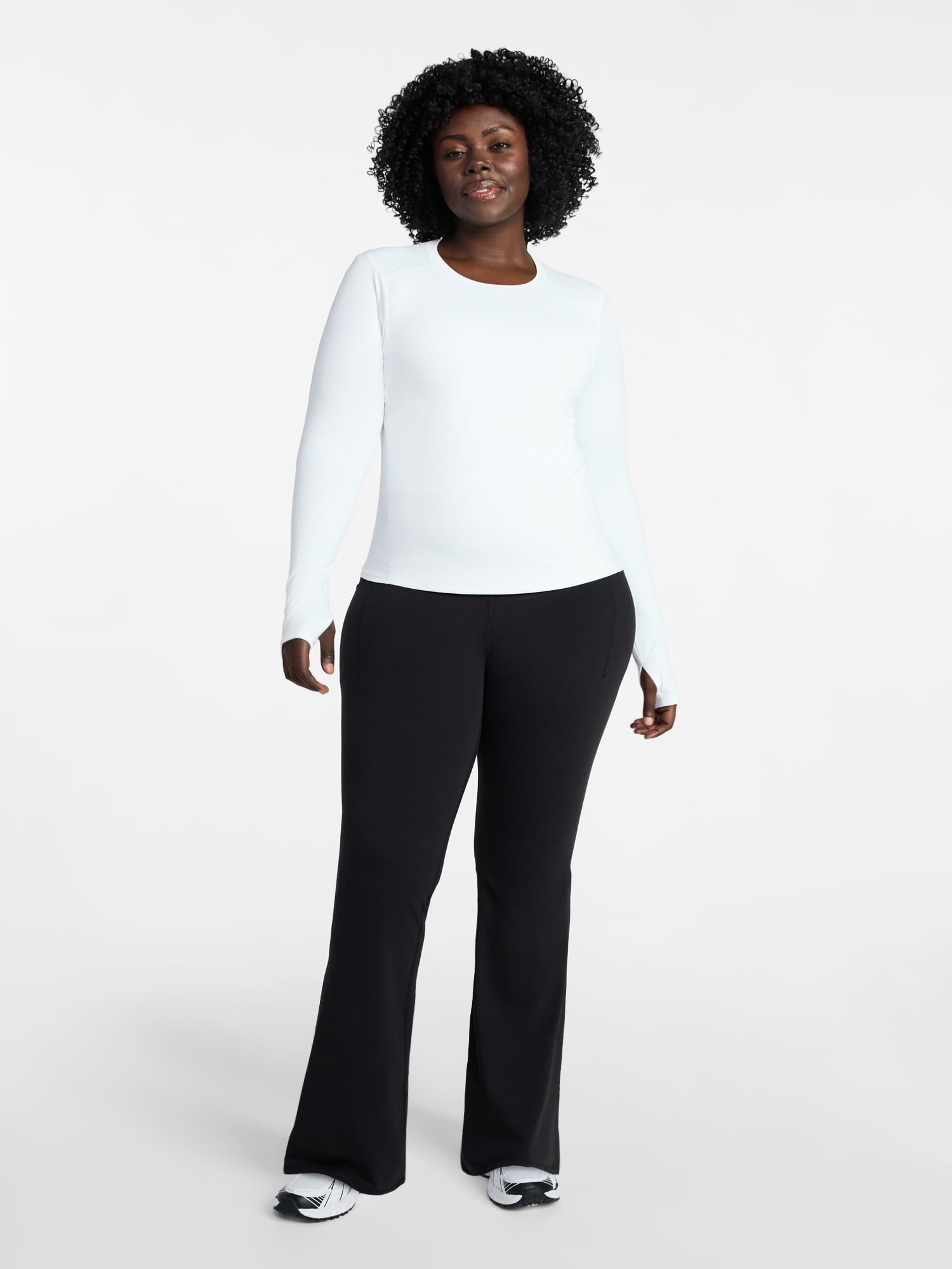 Avia Women's and Women's Plus SoftSculpt Long Sleeve Tee, Sizes XS-4X