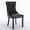 Black/Orange, variant on DONICK Velvet Upholstered Dining Chairs , Kitchen & Dining Room Chairs, Nailheads Tufted, Soft, Solid Wood Frame (Khaki, Set of 2)