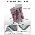 thumbnail image 3 of 14" Laptop Backpack Travel Backpacks for Women Men, Small Carry on Daypack with Handle Water-Resistant Full Open Side, School Bookbag, 20L, Pink, 3 of 7