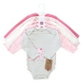 thumbnail image 2 of Touched by Nature Unisex Baby Organic Cotton Long-Sleeve Bodysuits, Pink Peanut, 6-9 Months, 2 of 5