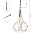 thumbnail image 4 of Humbee Eyebrow Scissors Self Care Tools Small Scissors for Facial, Nose, Eyebrow, Mustache, and Beard Hair Trimming & Grooming, Straight Edge, White Short Cap, 4 of 6